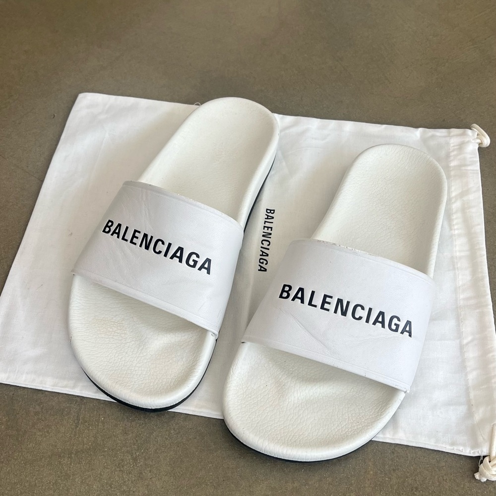 Balenciaga Leather Slides